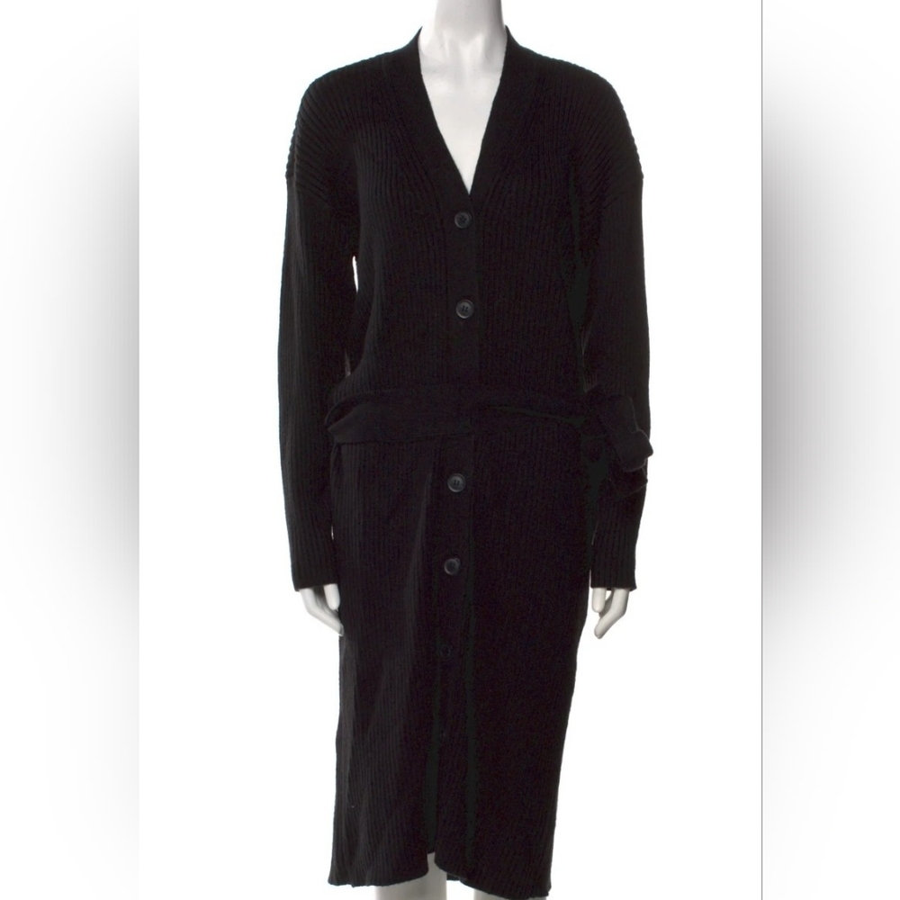 Marissa Webb Long Sleeve Caridigan Sweater Botton With Waist Tie NWOT Sz Med